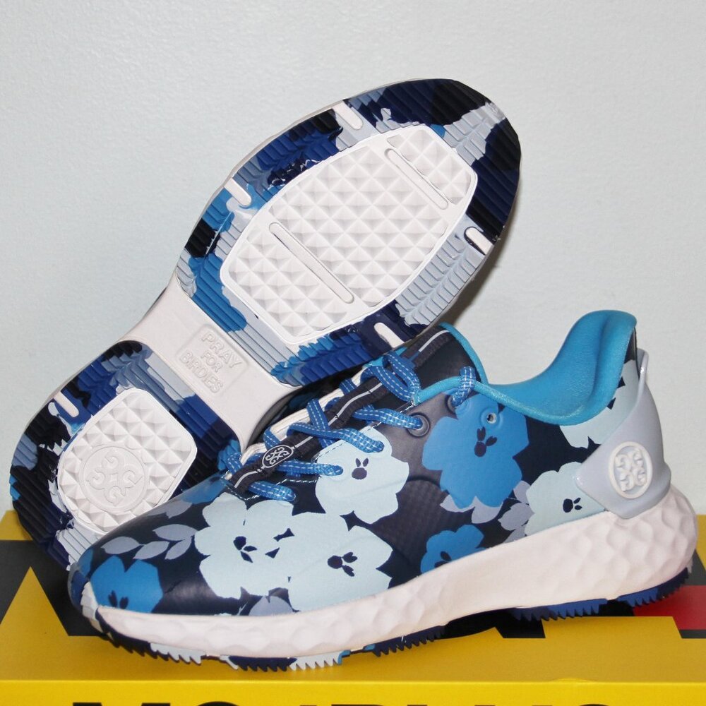G/FORE MG4+ Golf Shoes Blue Floral Womens 7 Waterproof